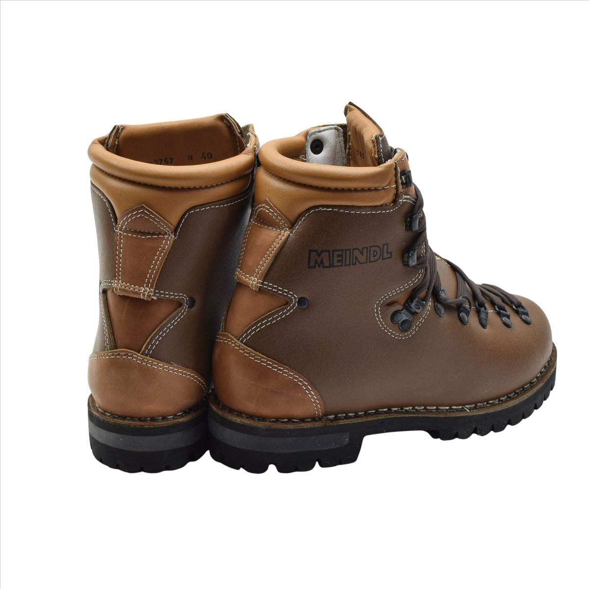 Originele Duitse militaire leger wandelschoenen leer Vibram Outdoor bruin