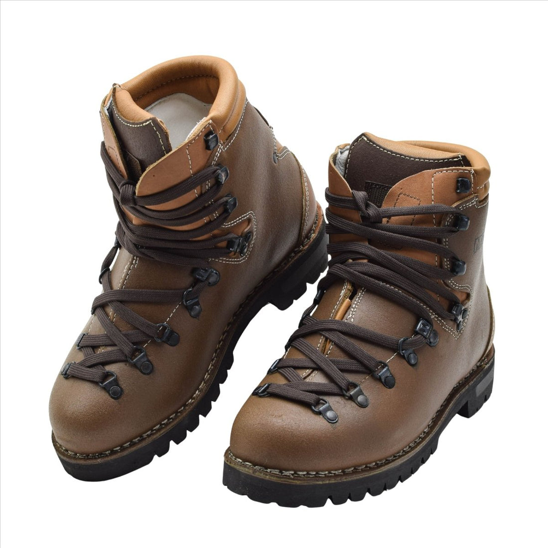 Originele Duitse militaire leger wandelschoenen leer Vibram Outdoor bruin