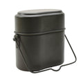 Originele Duitse militaire puinhoopset aluminium 3-delige potdekselcontainer olijf