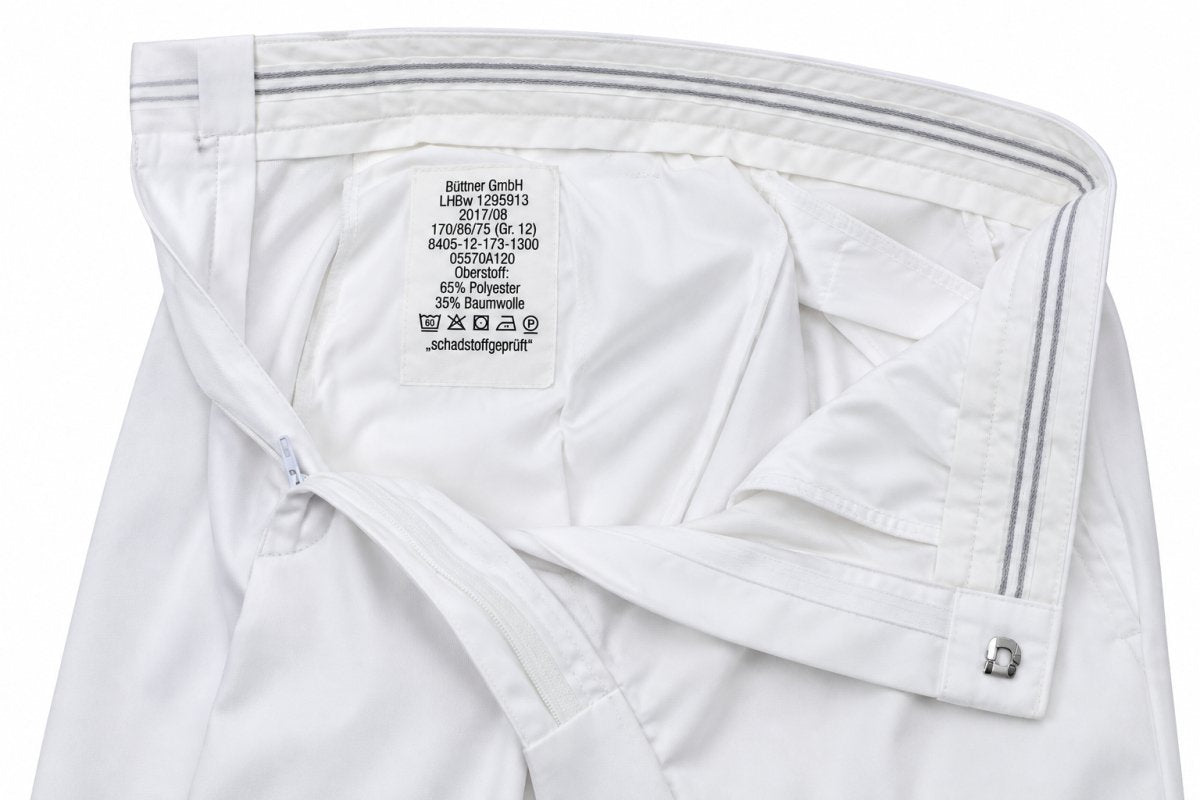 Originele Duitse militaire marine-broek, formeel dienstuniform wit
