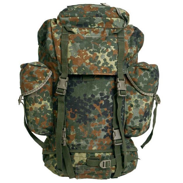 Originele Duitse militaire tactische rugzak 65L Combat Rucksack Flecktarn Camo