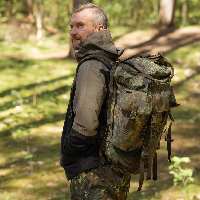 Originele Duitse militaire tactische rugzak 65L Combat Rucksack Flecktarn Camo