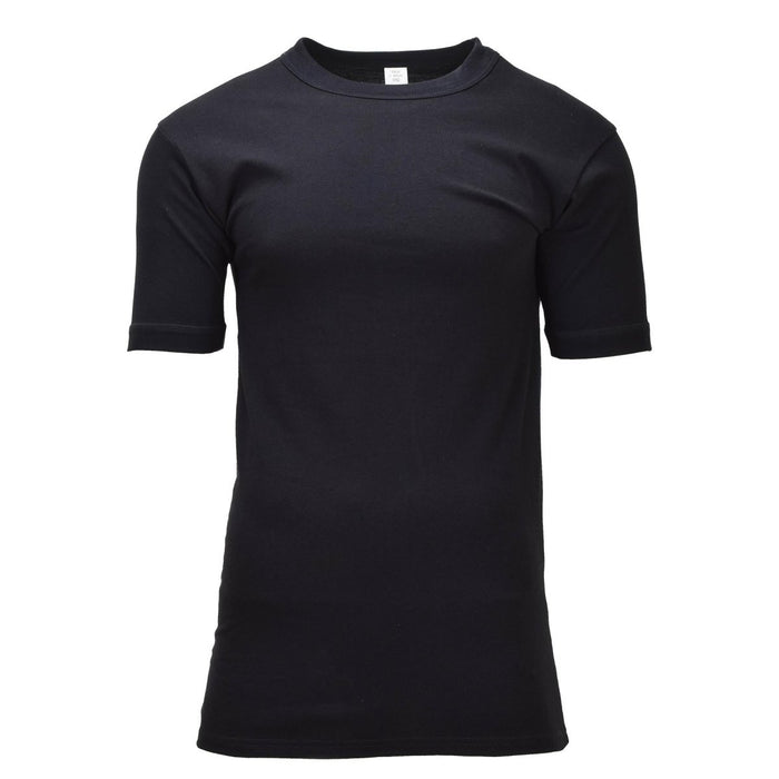 Origineel Duits Militair Ondershirt Korte Mouw Army Issued Surplus Zwart gemaakt van ademend katoen voor comfort en duurzaamheid
