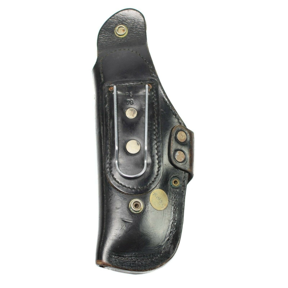 Originele Duitse politie -pistool Holster Zwart leerhouder