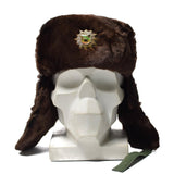 Originele Duitse politie Warm Winterhoed koud weer Faux Bur Ushanka Badge Nieuw