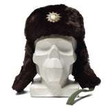 Originele Duitse politie Warm Winterhoed koud weer Faux Bur Ushanka Badge Nieuw