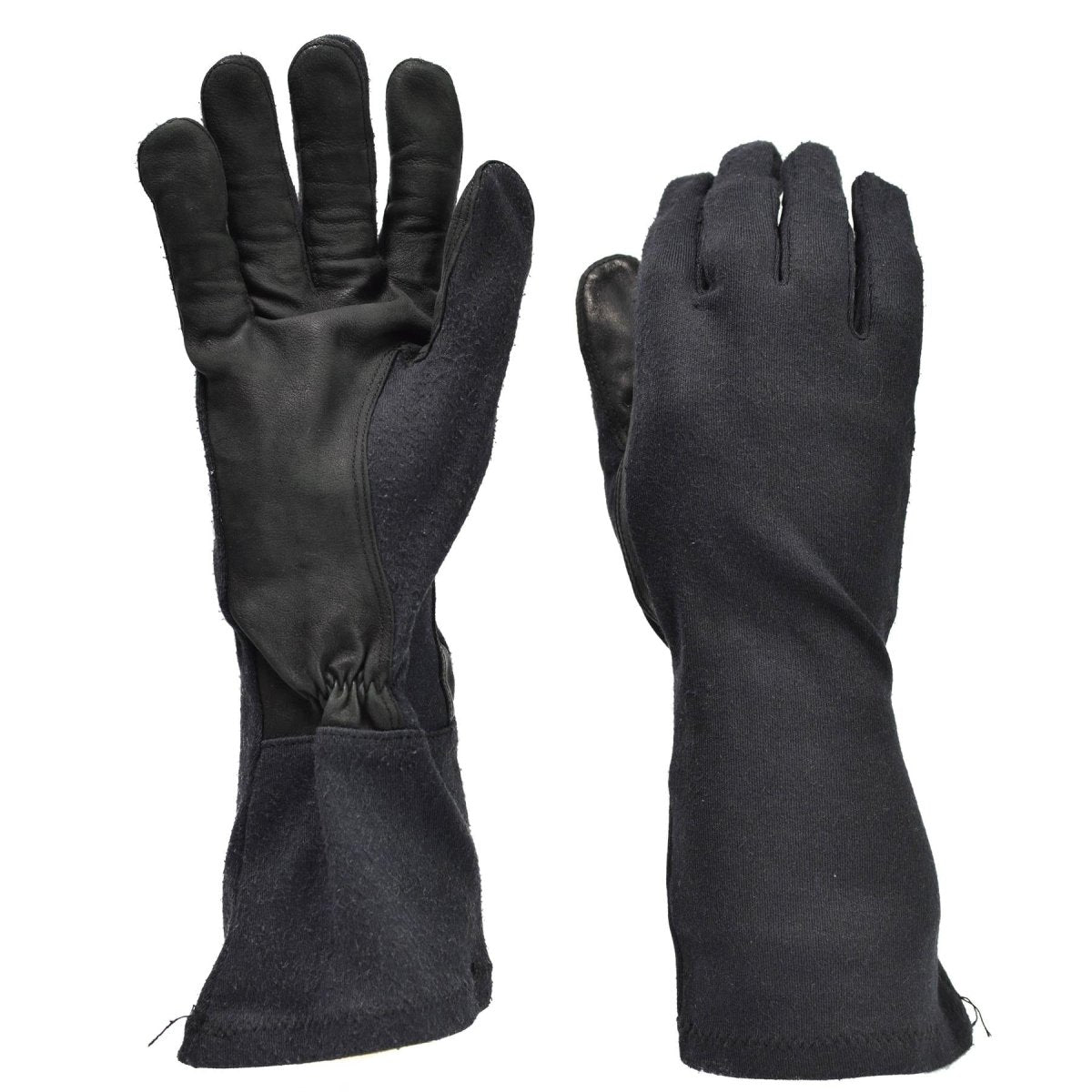 Original Duitsland Leger Lange handschoenen Zwart Aramide hittebestendig tactisch overschot