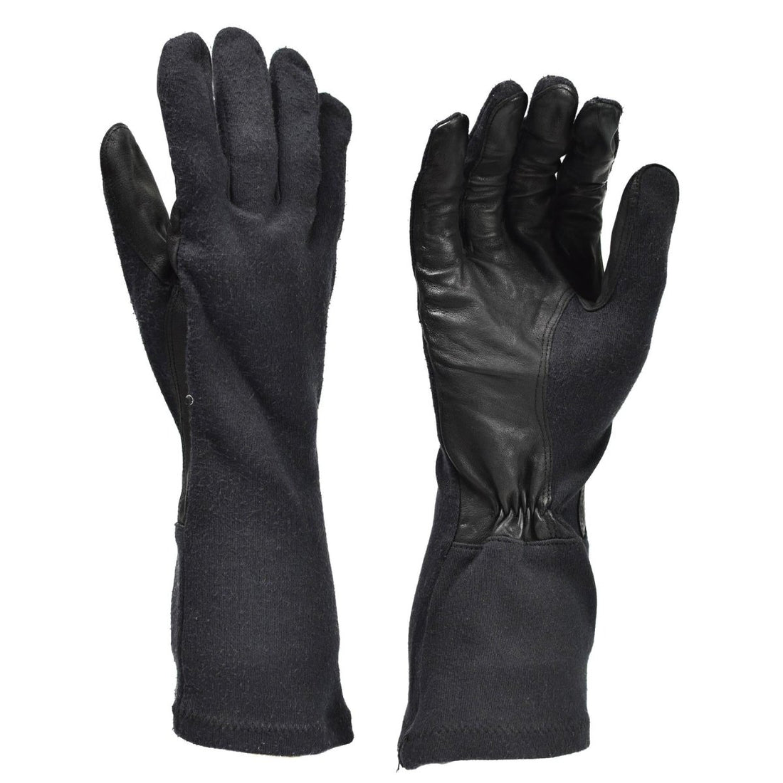 Original Duitsland Leger Lange handschoenen Zwart Aramide hittebestendig tactisch overschot