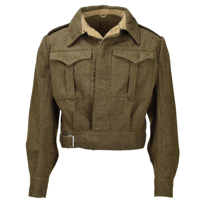 Origineel Grieks leger Eisenhower Ike jasje olijfwol vintage veldmilitair - GoMilitar