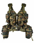 Origineel Grieks leger tactisch dragend vest 8-delig hagediscamouflage
