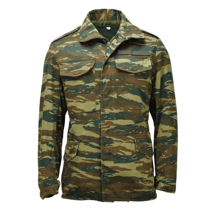 Origineel Grieks militair M65 veldjack met uitneembare voering Army Issue Lizard Camo - GoMilitar