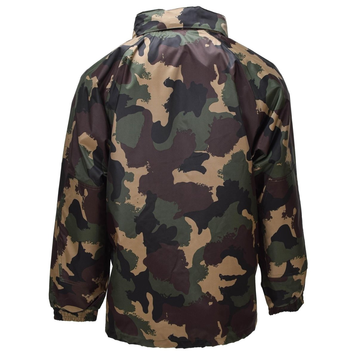 Originele Hongaarse militaire waterdichte jas oprolbare capuchon met knoopflap M93 Camo