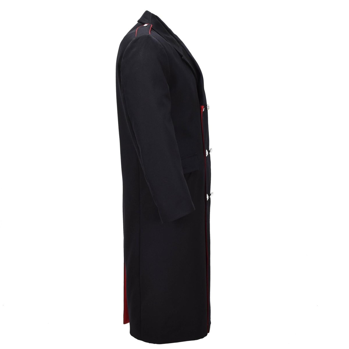 Originele Carabinieri-wollen jas van het Italiaanse leger, uniform met dubbele rij knopen, zwart