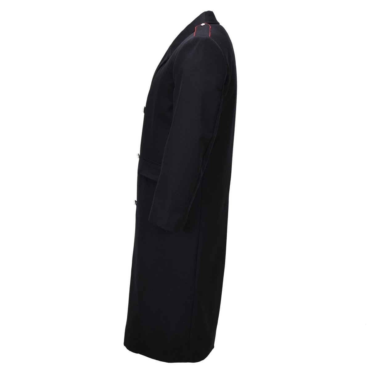 Originele Carabinieri-wollen jas van het Italiaanse leger, uniform met dubbele rij knopen, zwart