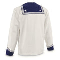 Originele Italiaanse leger marine Middy Shirt Long Mouwen witte marine militaire zeilers