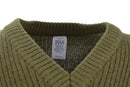 Original italian army pullover Commando Jumper green wool V-neck sweater NEW - GoMilitar