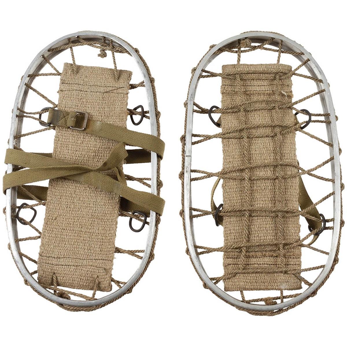 Originele Italiaanse legersneeuwschoenen Militaire aluminium frameriemen Winter
