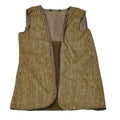 Originele Italiaanse militaire bruine voering Vest Quilt Faux Fur Vintage Warm Khaki