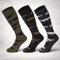 Originele Italiaanse militaire Esercito wintersokken lang hoog 3-pack camouflage