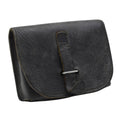 Origineel Italiaans militair tijdschrift Pouch Leather Metal Buckles Small Black