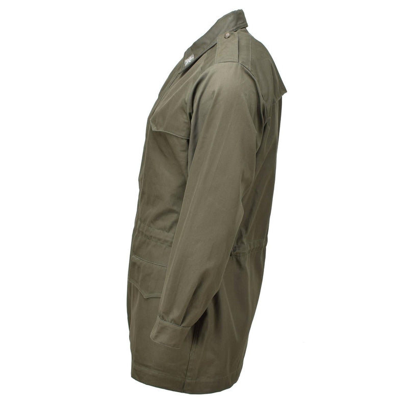 Originele Italiaanse militaire parka afneembare gewatteerde voering veldjack Olive Nieuw