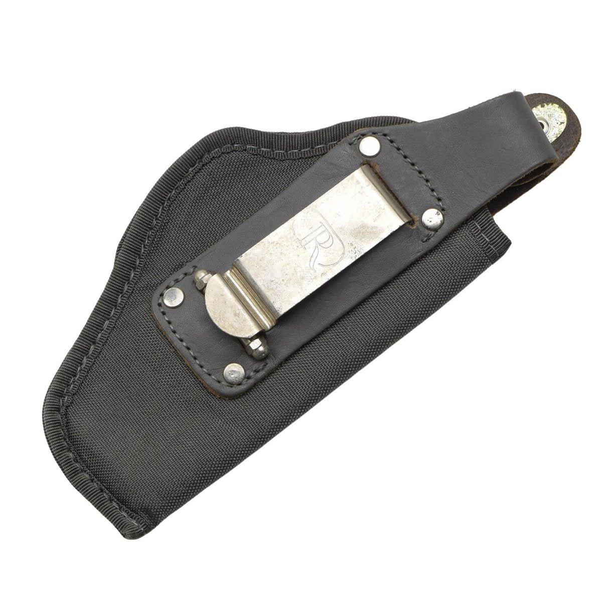 Originele Italiaanse militaire pistoolholster drukknoopsluiting nylon grijs nieuw