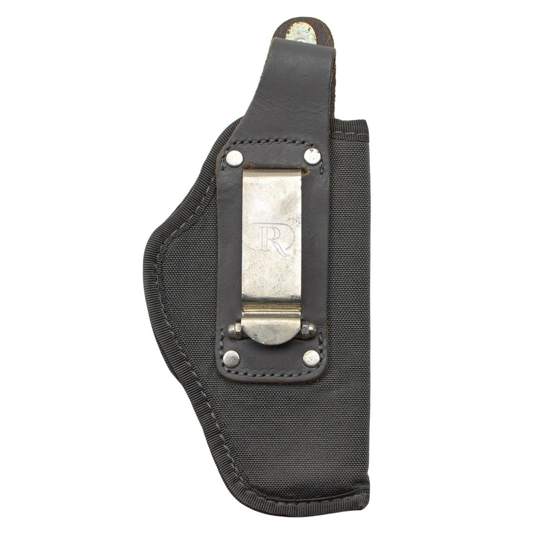 Originele Italiaanse militaire pistoolholster drukknoopsluiting nylon grijs nieuw