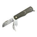 Originele Italiaanse militaire zakmes vouwen kan opener plastic handvat olijf