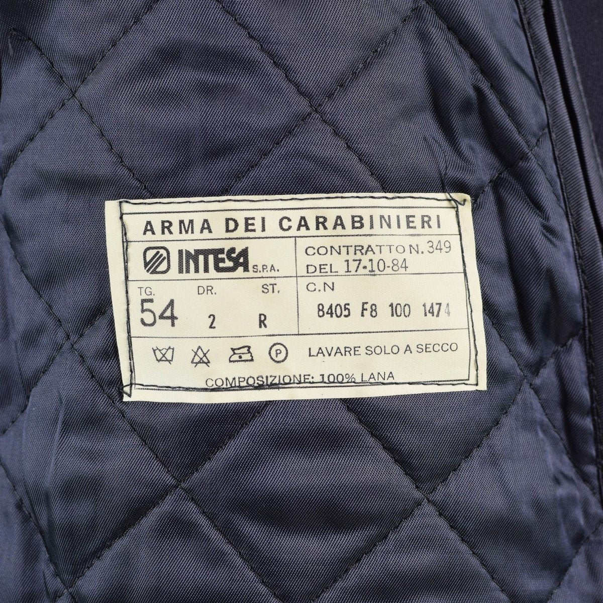 Originele Italiaanse militaire politiejas Long Carabinieri Italië Trench Coat W Liner