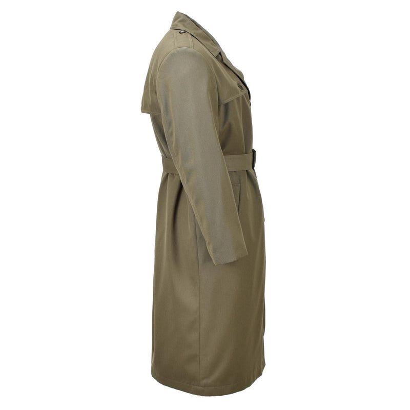 Original Italian military women trench coat olive long with belt liner army NEW - GoMilitar