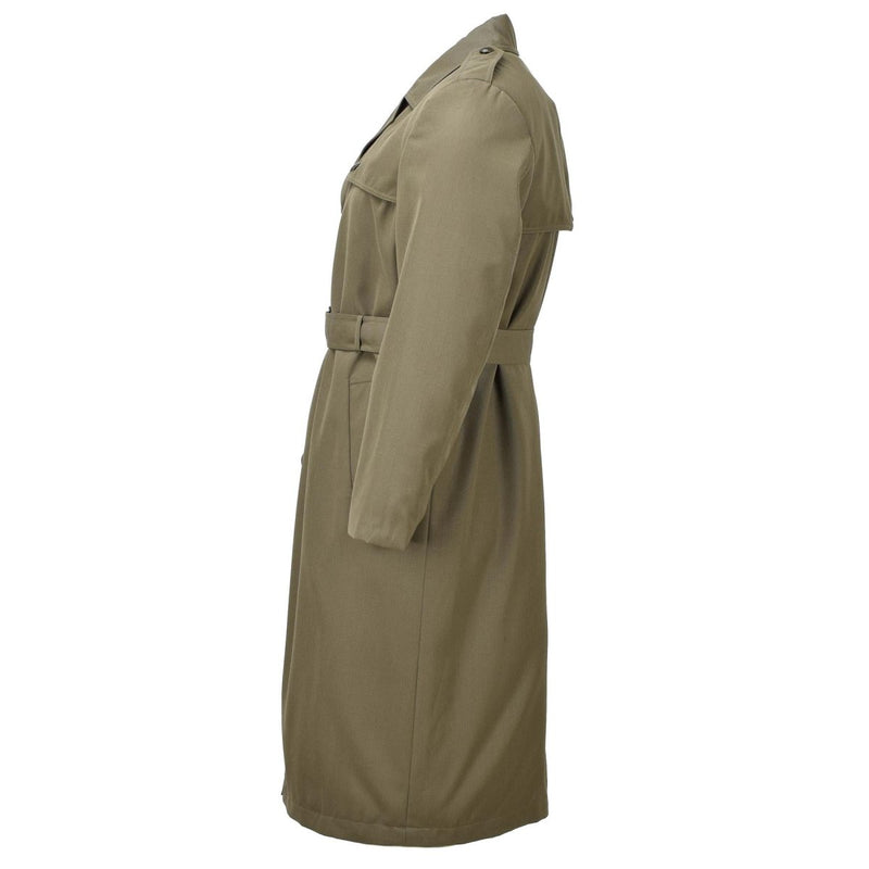 Original Italian military women trench coat olive long with belt liner army NEW - GoMilitar