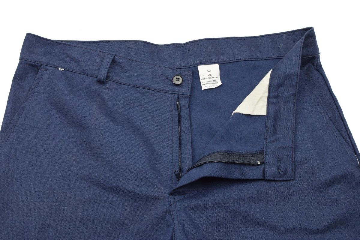 Originele Italiaanse militaire werkbroek Blue Surplus Army Broeken Katoen Nieuw
