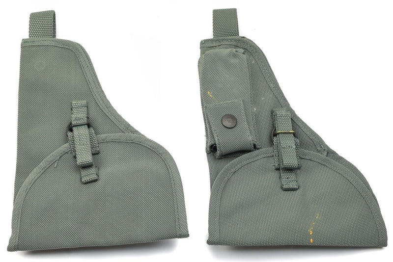 Originele Italiaanse politie -pistoolgordelholster met munitiezakje nieuw