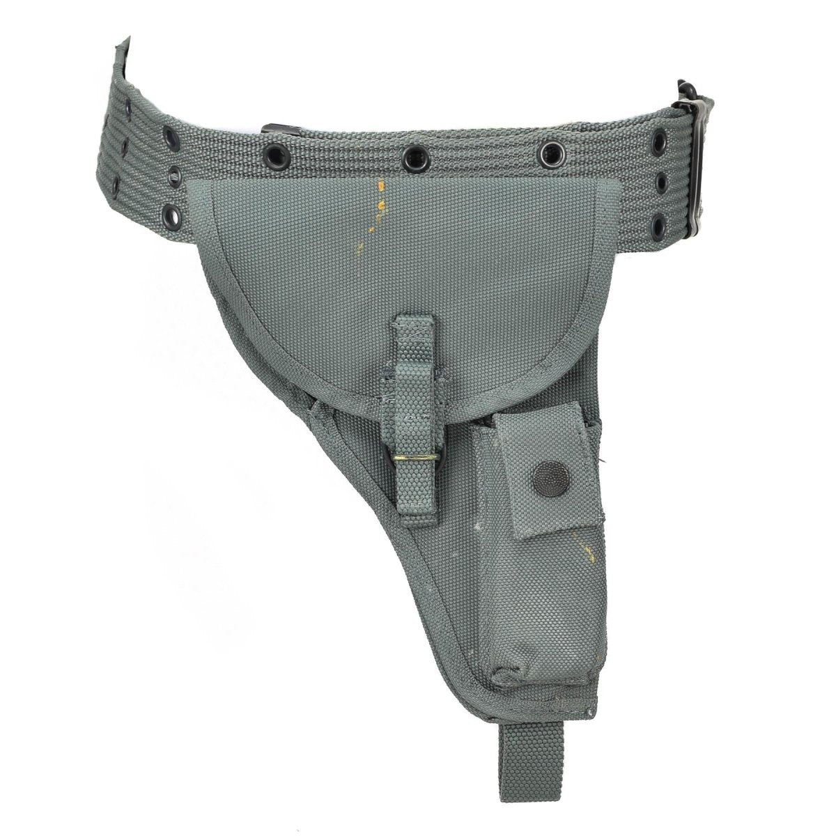 Originele Italiaanse politie -pistoolgordelholster met munitiezakje nieuw