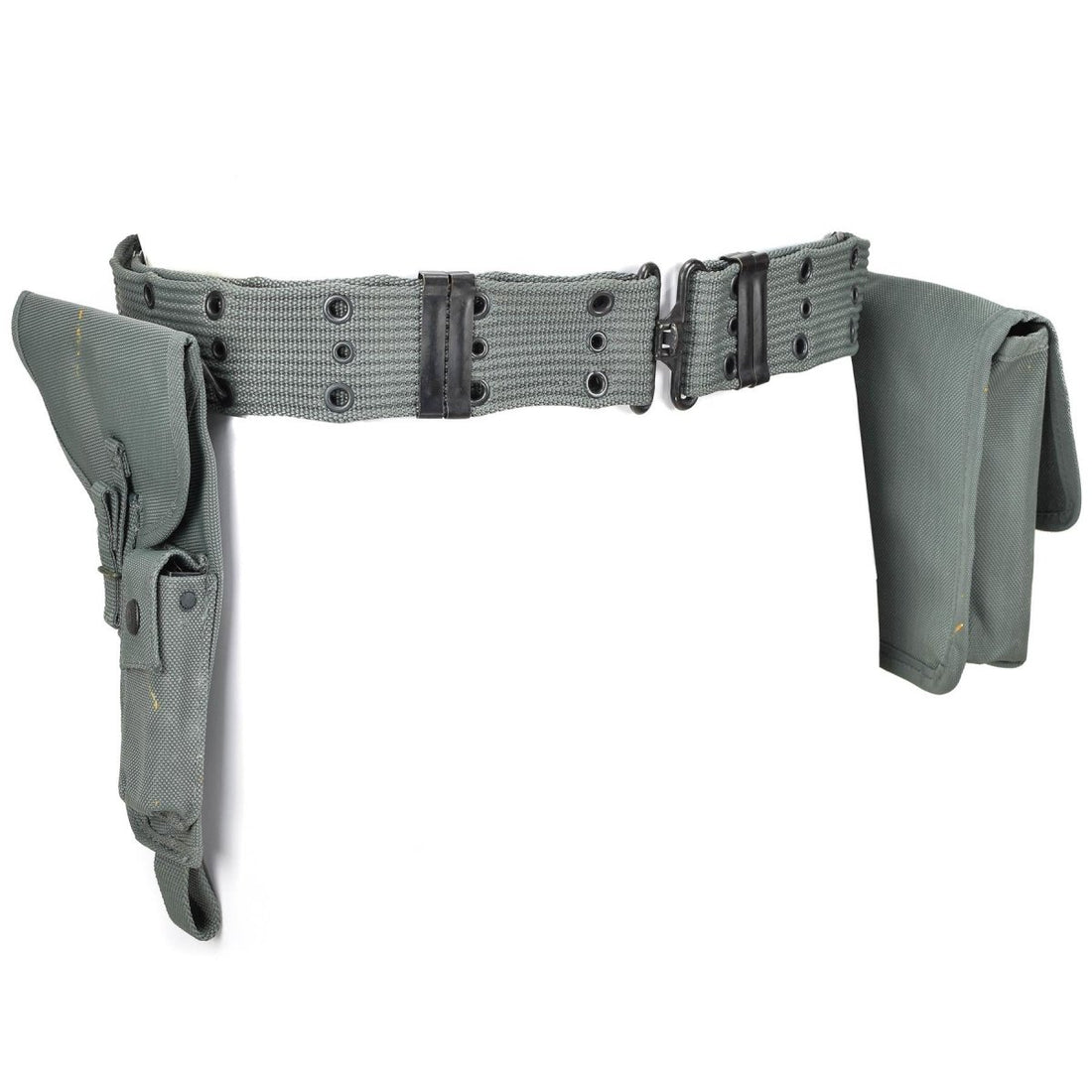 Originele Italiaanse politie -pistoolgordelholster met munitiezakje nieuw