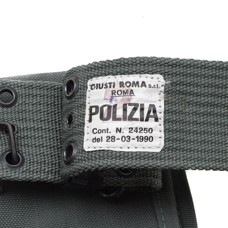 Originele Italiaanse politie -pistoolgordelholster met munitiezakje nieuw