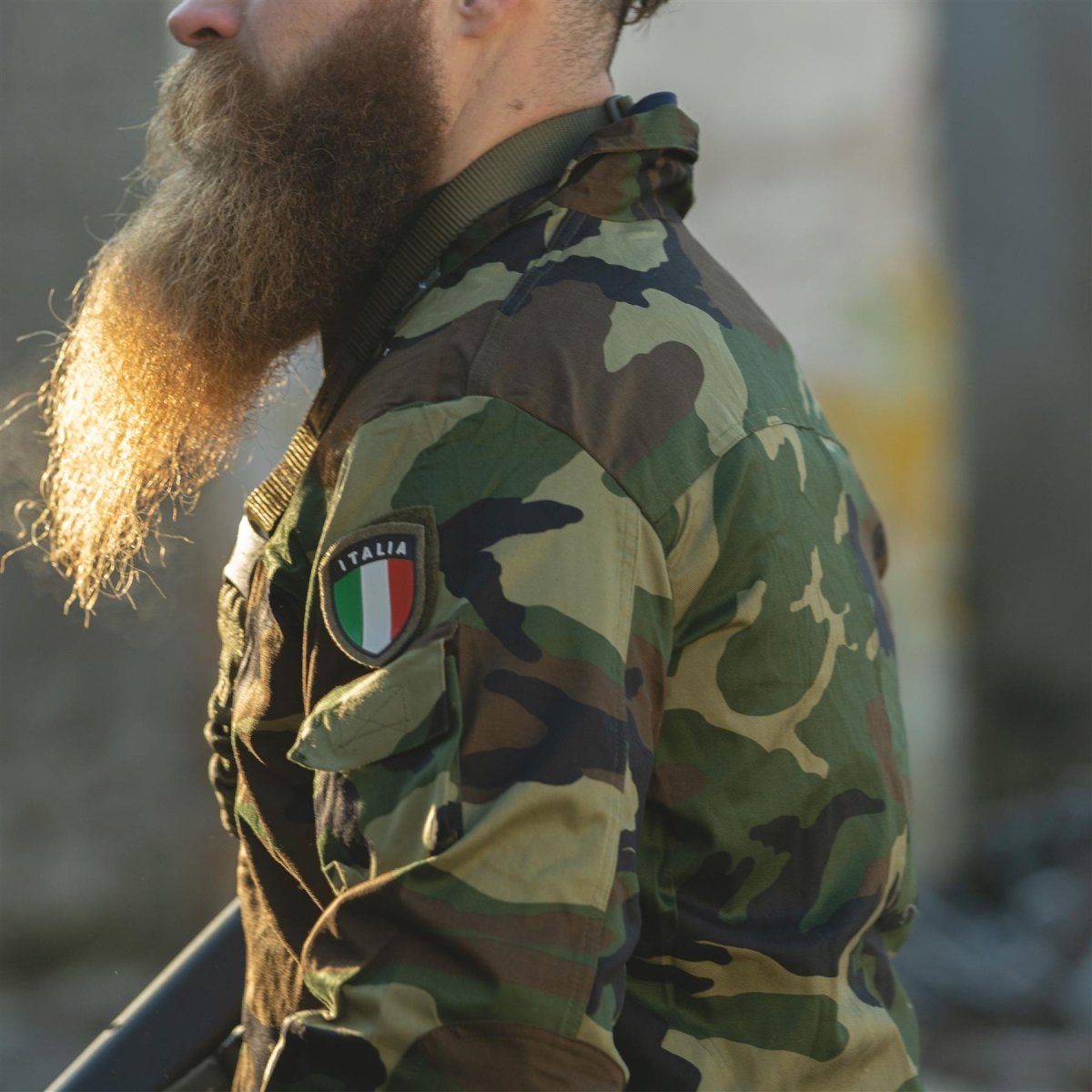 Origineel Italië militaire gevechtsjack lichtgewicht bos camo leger surplus nieuw
