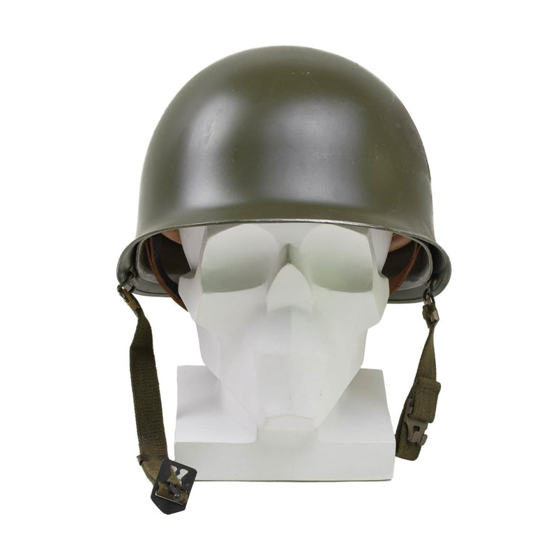 Original Military Belgian Steel Helmet M51 tactical combat army inner pvc Olive - GoMilitar
