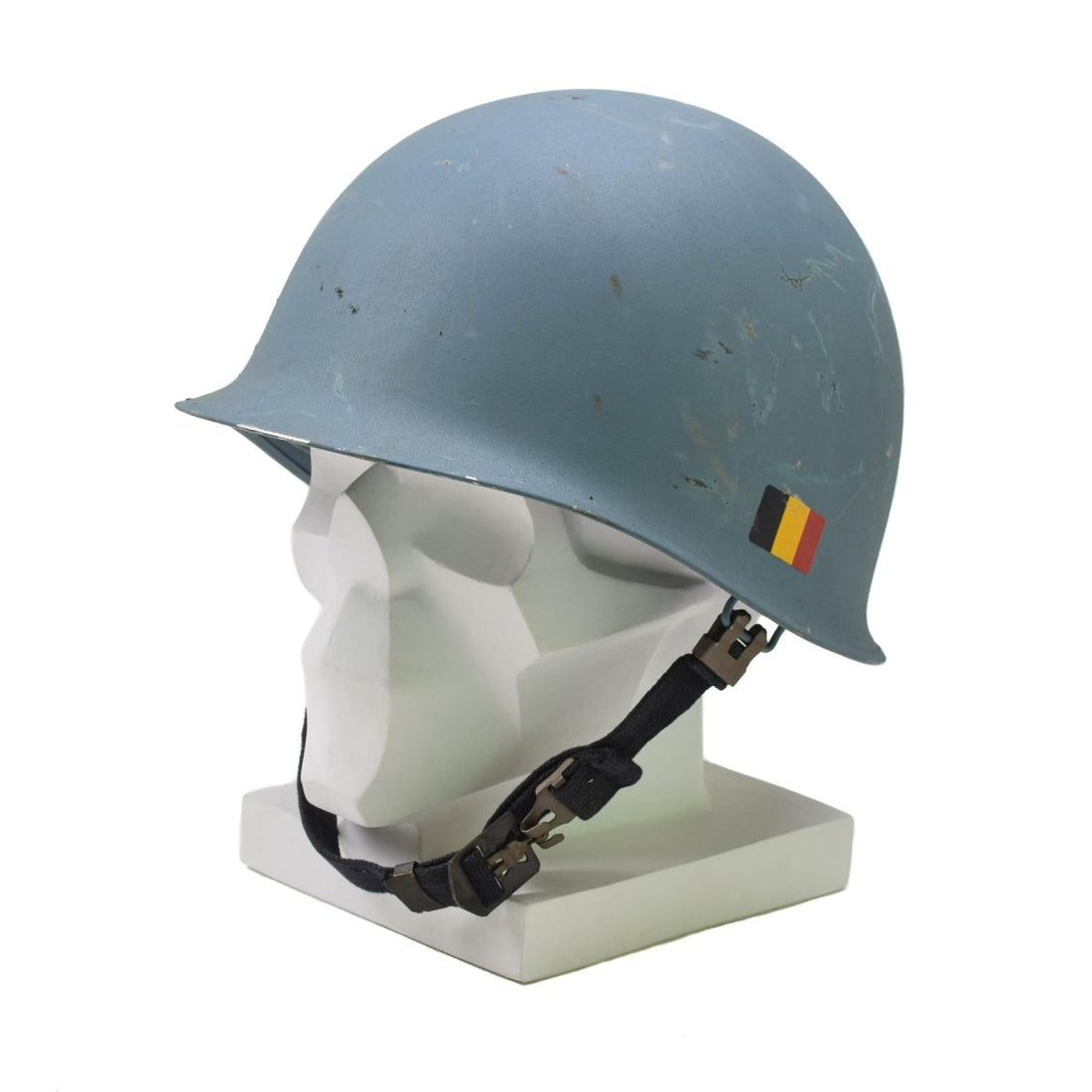 Originele militaire Belgische stalen helm M51 tactische gevechten binnenste PVC lichtblauw