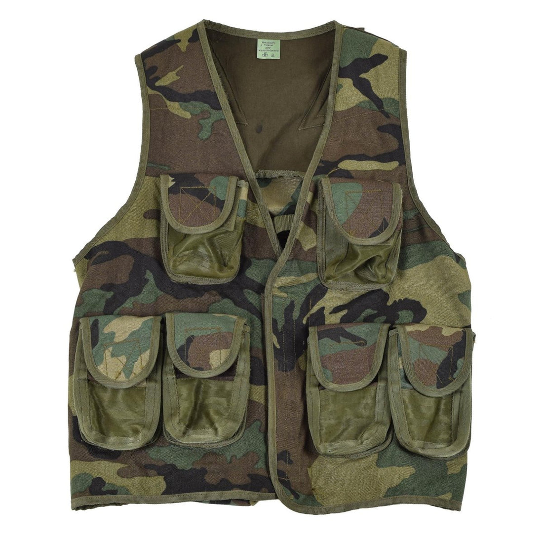 Origineel NAVO Tactical Vest Woodland Camouflage Multi -zakken Field Army Nieuw