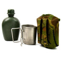 Oorspronkelijke Nederlandse Nederlandse leger kantine met beker en camo -cover