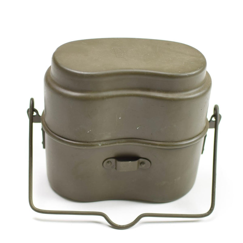 Origineel Pools Army Mess Kit Aluminium Militaire Bowler Pot Vintage Camping Olive