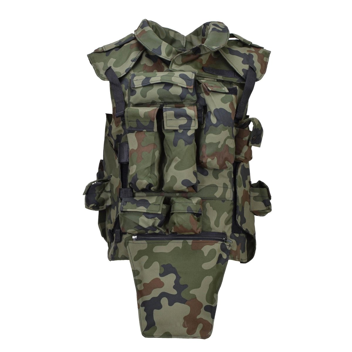 Originele Poolse militaire tactische vestplaat Carrier Woodland Camouflage
