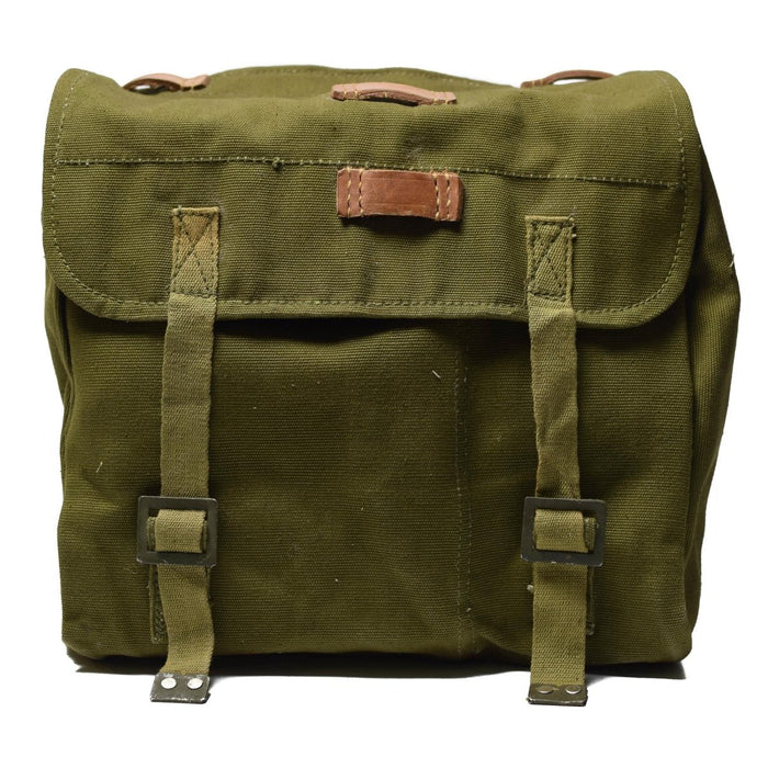 Originele Roemeense legergroene militaire surplus draagtas met stevige schouderband en duurzaam katoenen materiaal