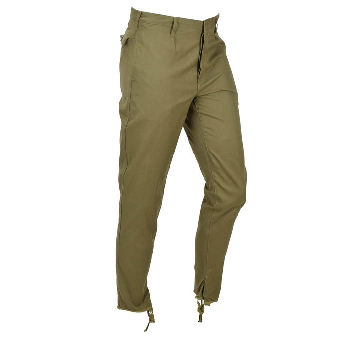 Original Romanian Army Field Work Trousers Adjustable Drawstring Cuffs Olive - GoMilitar