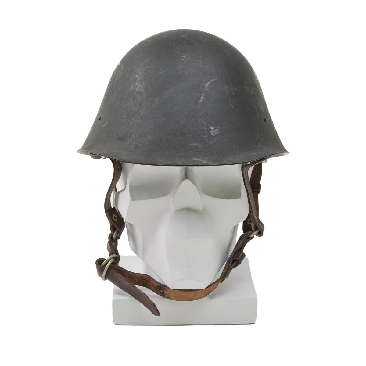 Oorspronkelijke Roemeense militaire tactische stalen helm M73 ParaDrooper Chinstrap Olive