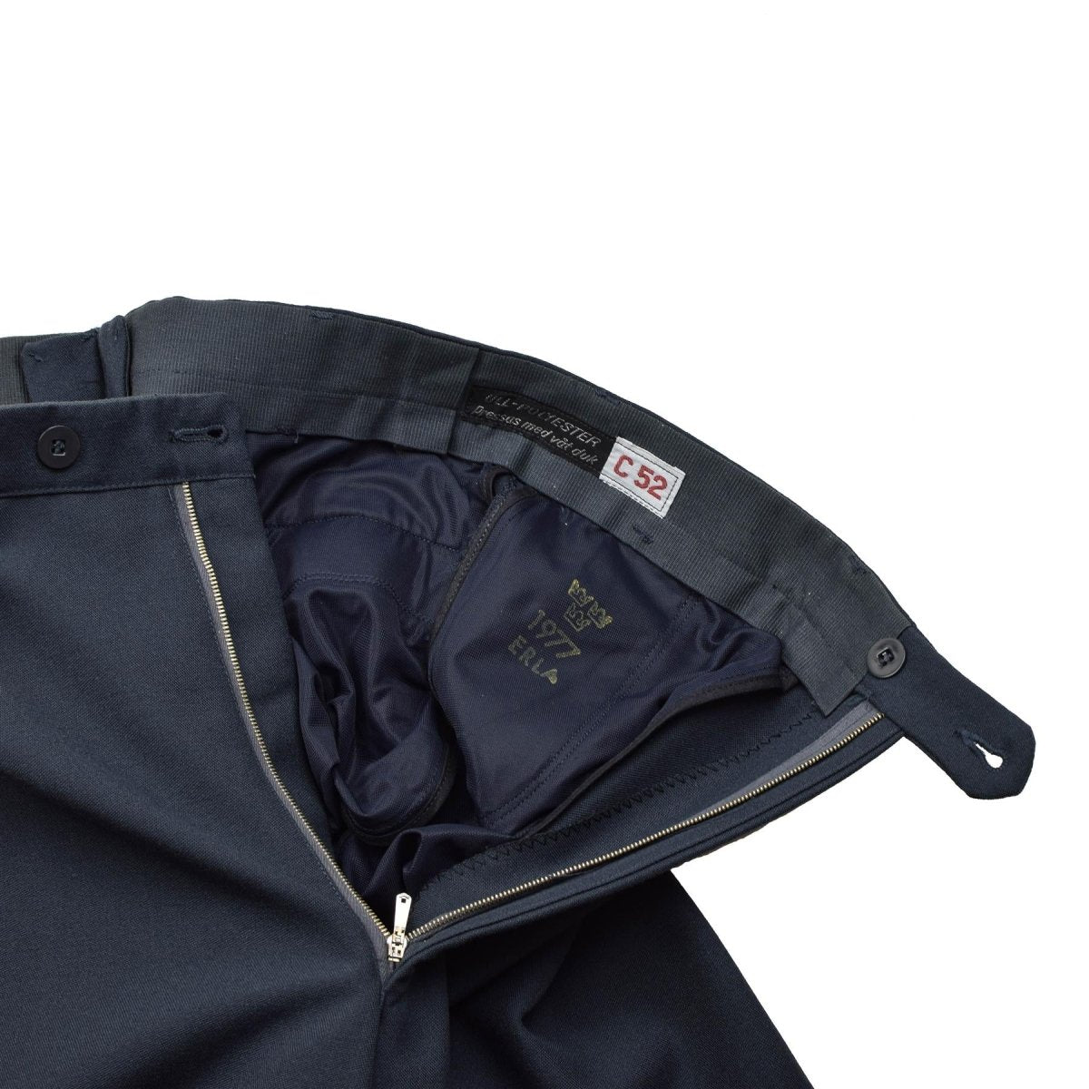 Originele Zweedse legerjurk Blue Pants Formele klassieke broek Uniform Zip Nieuw