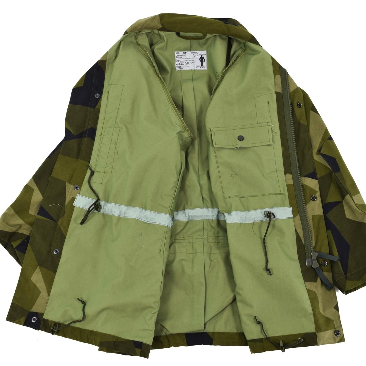Origineel Zweeds leger zware M90 ​​jas splinter camo militaire veldtroepen nieuw