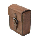 Vintage Swedish military hard leather magazine pouch with secure buckle and universal belt attachment, compact and durable design