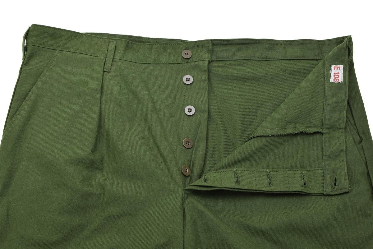 Originele Zweedse militaire werkbroek groen vintage werkkleding broek nieuw